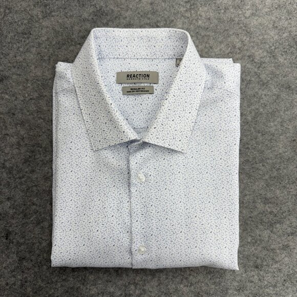 Kenneth Cole REACTION Men's Quick Dry Performance Shirt, White 17-17.5 34/35, XL - Picture 13 of 14